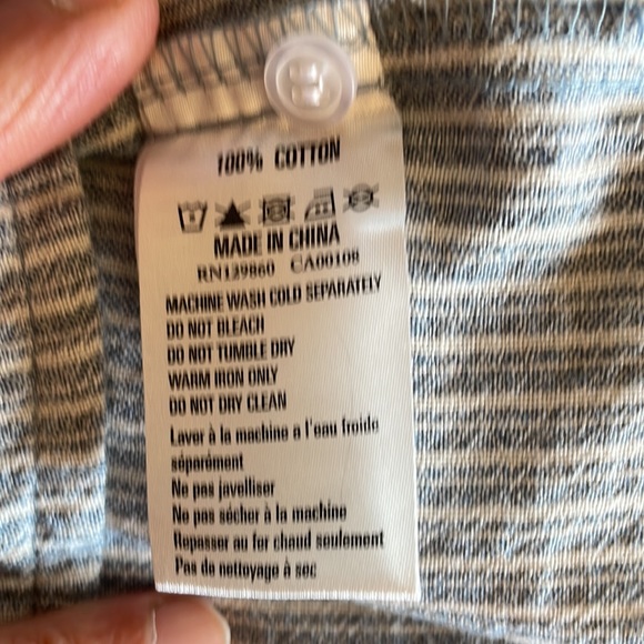 Rhythm Tiki Blue and White Striped Lace-Up Shift Dress - Size Small - Picture 6 of 6